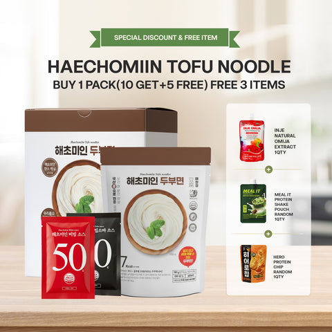 [BUY 1 BOX GET FREE 5] Healthy Tofu Noodle with Authentic Soba Sauce 1박스 건강한 두부면과 소바 소스 (번들 세트) – 저칼로리, 고단백, 건강 식품