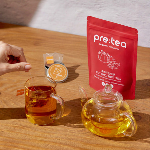 Pretea Cutting Shot Herbal Tea – Daily Wellness Support, 1.5g × 20 Tea Bags / 프리티 버닝티 컷팅샷