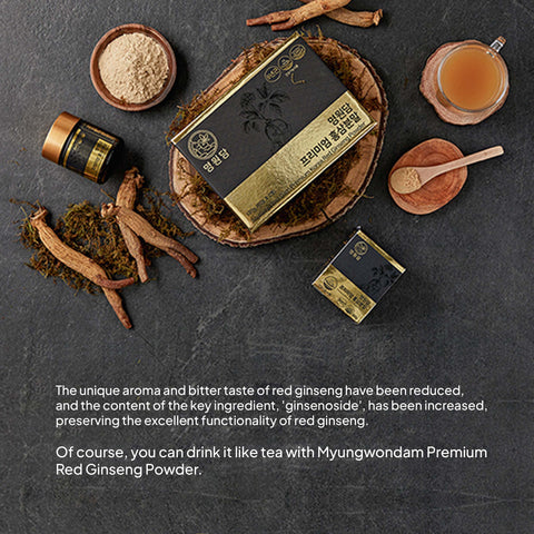 Premium Korean Red Ginseng Powder 60g | Single Pack Panax Ginseng Herbal Supplement / 명원담 프리미엄 홍삼분말