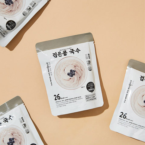 [NEW] Haechomiin Black Bean Diet Noodles – Konjac Jajangmyeon Set with Bibim/Soba Sauce / 해초미인 검은콩국수