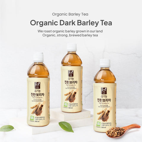 Korean Organic Barley Tea Drink 500ml x 20 Packs – Roasted Boricha Healthy Beverage