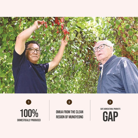 Mungyeong September Omija Juice No Sugar with Allulose 110ml x 20 – Korean Five Flavor Berry Drink, Healthy Low-Calorie Beverage