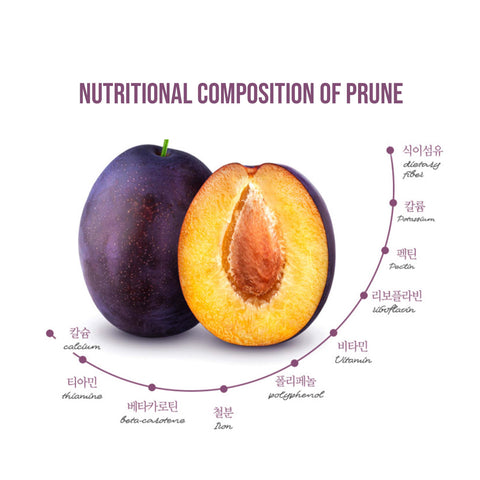 Korean 100% Organic Prune Juice – Natural Fiber-Rich Digestive Drink (80ml x 30 Packets)