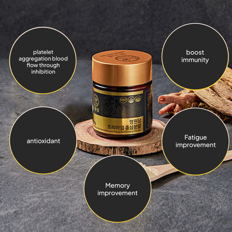 Premium Korean Red Ginseng Powder 60g | Single Pack Panax Ginseng Herbal Supplement / 명원담 프리미엄 홍삼분말