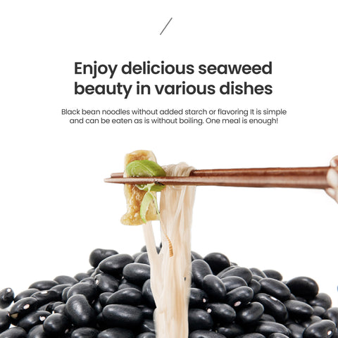 [NEW] Haechomiin Black Bean Diet Noodles – Konjac Jajangmyeon Set with Bibim/Soba Sauce / 해초미인 검은콩국수