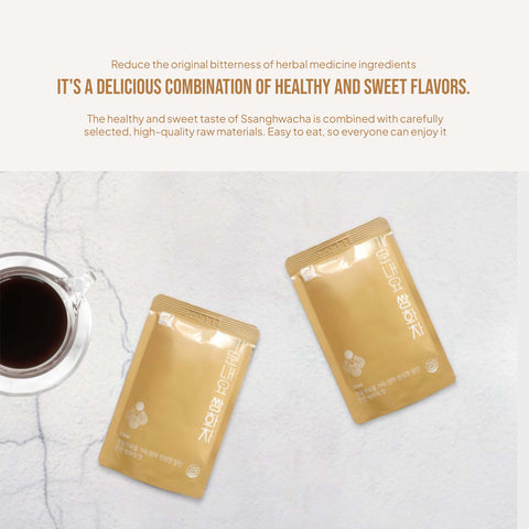 Premium Ssanghwacha Korean Herbal Extract – Traditional Energy & Wellness Tonic (80ml x 10 Packets) / 쌍화차