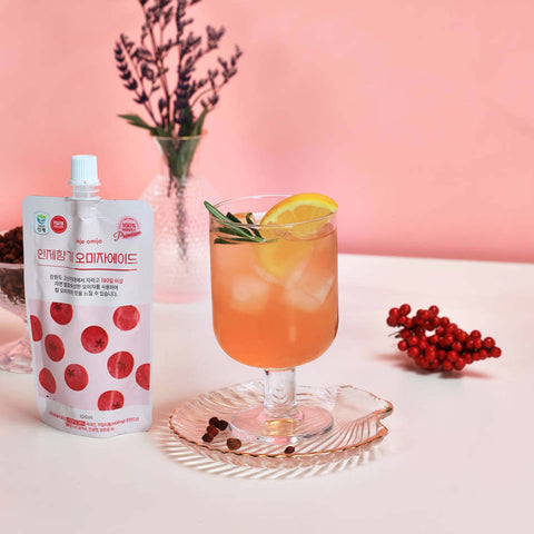 INJE Omija Ade Juice 100ml x 10 – Extra Bold Korean Five Flavor Berry Drink, Refreshing Healthy Beverage