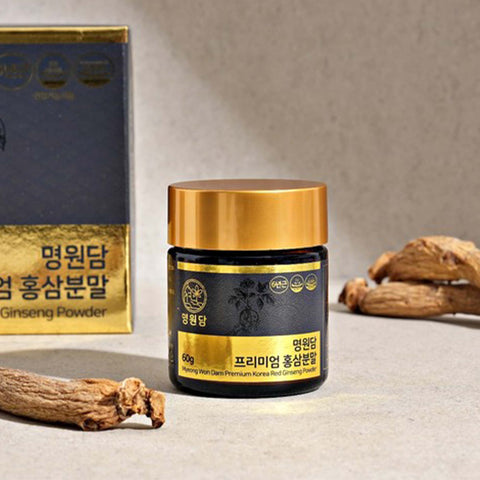 Premium Korean Red Ginseng Powder 60g | Single Pack Panax Ginseng Herbal Supplement / 명원담 프리미엄 홍삼분말