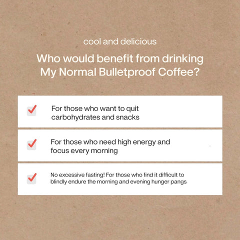 MyNormal Bulletproof Zero Sugar Butter Coffee / 마이노멀 방탄커피 오리지널 6개입
