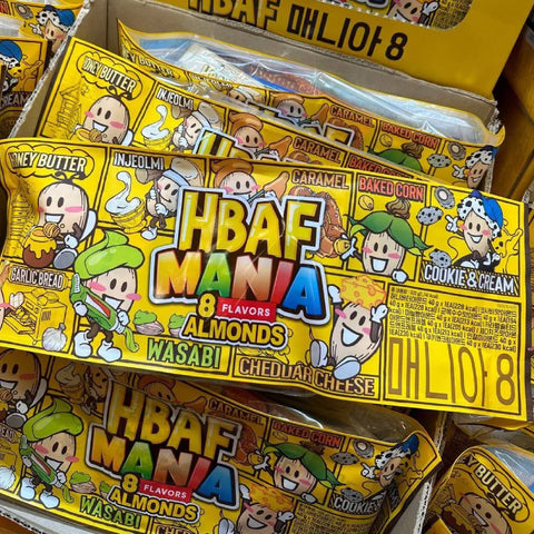 HBAF Almond Mania (set 8pack @40g) / HBAF 매니아 8 flavors (40G*8봉)