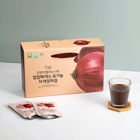 HEALTHY TREE Organic Purple Onion Juice 100mlx30Packs / 껍질째 먹는 유기농 자색양파즙 100ml x 30포