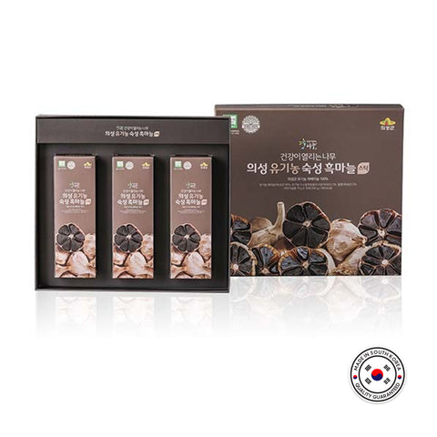 HEALTHY TREE Organic Aged Black Garlic Stick 10gx30Packs / 의성 유기농 숙성 흑마늘스틱 10g x 30포