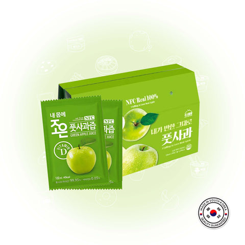 Naturally Packed Jo Eun Green Apple Juice (1 box = 100ml x 30pcs) / 풋사과즙 (100ml*30)