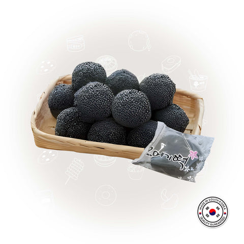 Jeju Omegi dduk Black sesame rice cake 제주 흑임자오메기떡 (10pcs / Pack) from Jeju by air