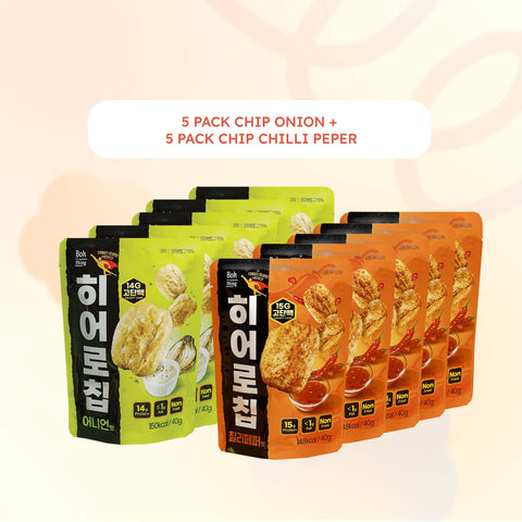 [Special Bundle 10pack] Hero Protein Chip (Onion, Chili Pepper)