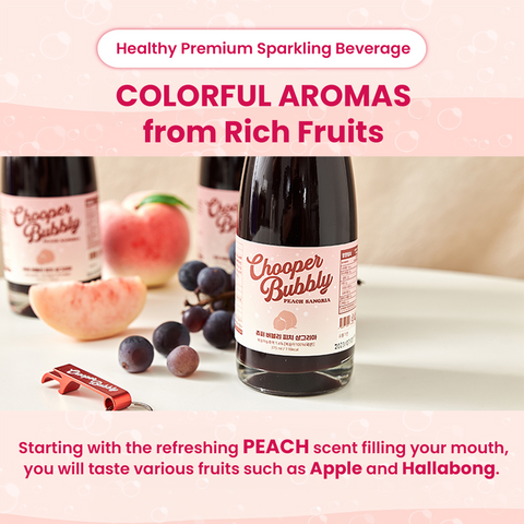 Chooper Peach Bubbly Sangria Wine (Non-alcoholic wine) (750ml) / 무알콜와인(츄퍼피치 버블리 샹그리아)