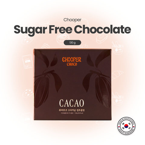 Chooper Sugar Free Chocolate (Original) (130gr) / 츄퍼 무설탕 냉동 생 초콜릿(오리지널)