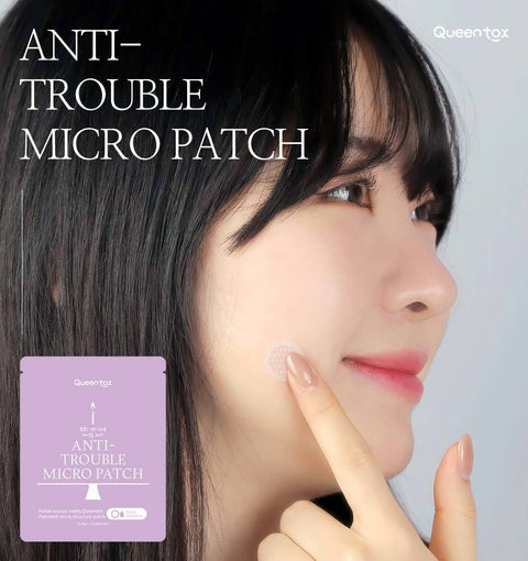 BUNDLE 2qty - Queentox Anti-Trouble Micropatch Acne Patch 12pcs / 퀸톡스 안티 트러블 팩 마이크로 니들 패치 12개입