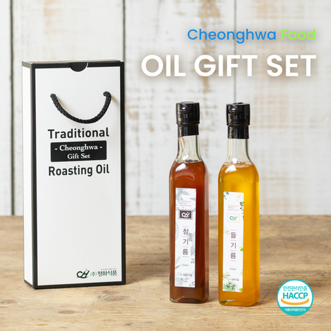 Oil Set Box Sesame Oil (250g) + Perilla Oil (250g) / 고소한 참기름 250g 고소한 들깨기름 250g