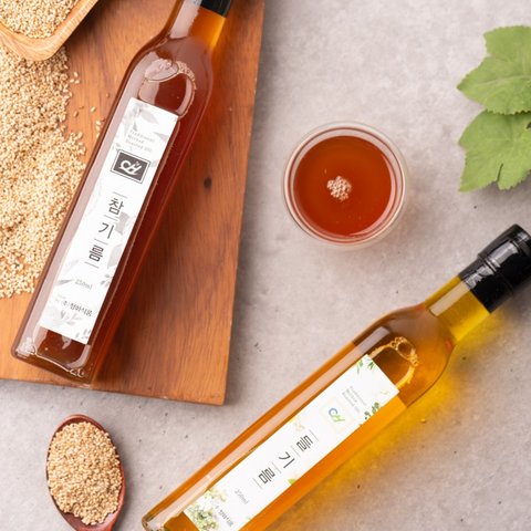 Oil Set Box Sesame Oil (250g) + Perilla Oil (250g) / 고소한 참기름 250g 고소한 들깨기름 250g