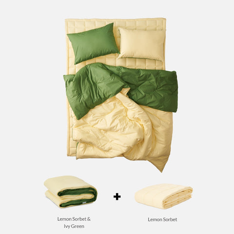 Bodyluv Baslack Bedding Set Reversible Quilt and Mattress Pad