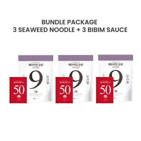 해초미인 (Haecho Miin) Seaweed Noodles + Soba/Bibim Sauce 50g