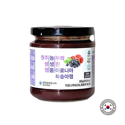 CHIAKSAN Premium Aronia Berry & Pear Jam (3ea/box) / 치악산 아로니아 복숭아잼 280g x 3