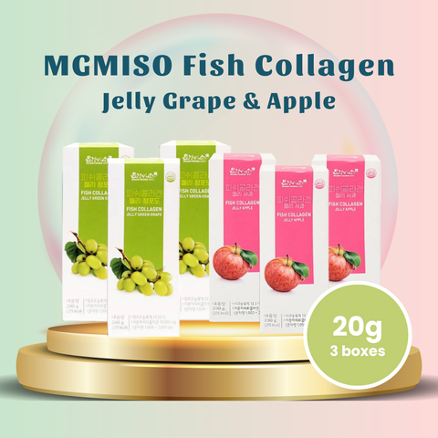 MGMISO Fish Collagen Jelly-Apple/Grape (20gx10) x3