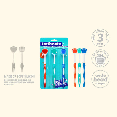 TOOTHNOTE Tongue Cleaner 3-Piece Set / 혀클리너 3종세트