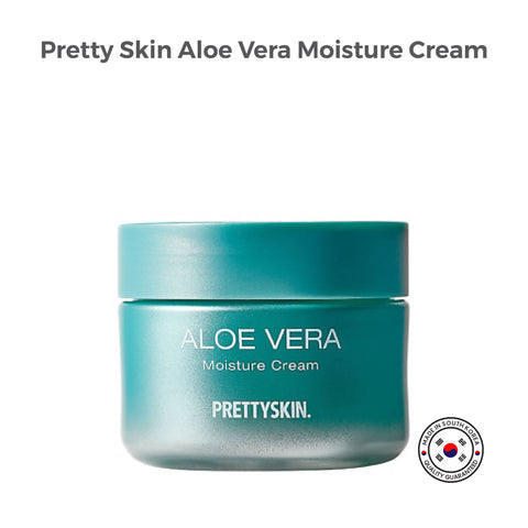 Buy korean skincare products in Singapore - Pretty Skin Aloe Vera Moisture Cream is a luxurious cream that helps to soothe, hydrate, and nourish your skin. Infused with natural aloe vera extract, this cream delivers intense hydration and moisture to your skin, leaving it soft, supple, and glowing.