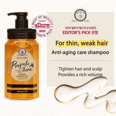 Shop anti aging care shampoo - Elastine PropoliThera Shampoo for Thin Hair - Available at Healtihabit Singapore