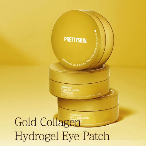 Buy eye patches in Singapore - 24K GOLD EYE PATCHES: Pretty Skin Premium Gold Collagen Hydrogel Eye Patch is infused with 24K gold, collagen, and hyaluronic acid, which work to firm, hydrate, and reduce the appearance of fine lines, wrinkles, and dark circles around your eyes.