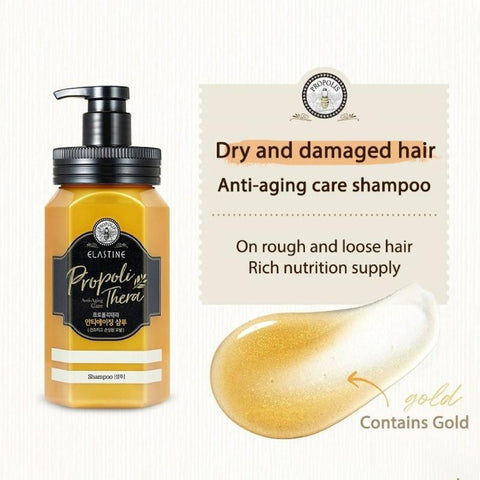 BUY HAIR DAMAGE PROTECTION PRODUCTS AT HEALTIHABIT SINGAPORE - Elastine PropoliThera Anti-Aging Care Shampoo for Damaged Hair 