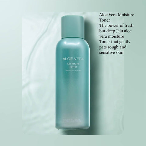 Buy Korean Skin Care in Singapore - Pretty Skin Aloe Vera Moisture Toner is a moisturizing toner that restores your skin's natural pH balance, leaving it feeling soft, smooth, and refreshed.