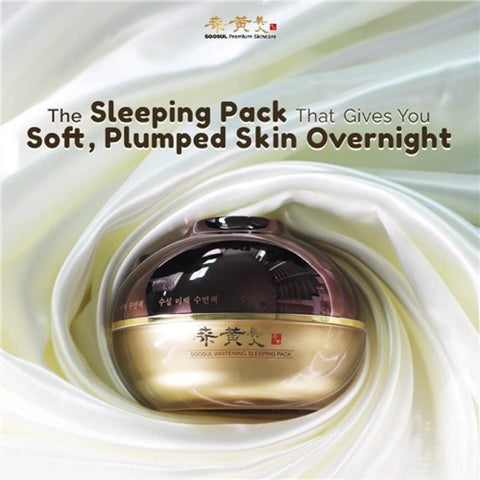 Buy Overnight treatment in Singapore for brightening and anti wrinkle skin - Soosul Whitening Sleeping Pack is a powerful overnight treatment that helps to brighten and nourish your skin while you sleep.