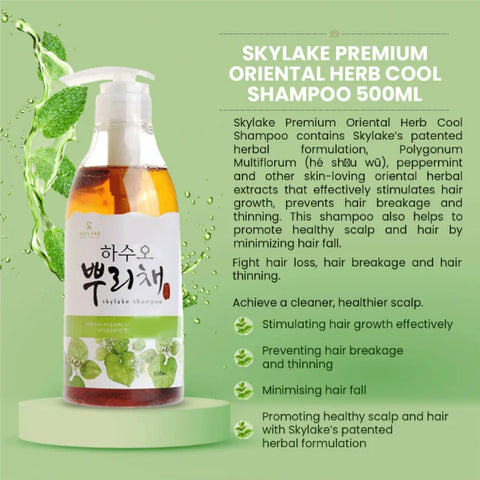 Buy Online Skylake Premium Oriental Herb Cool Shampoo - Refreshing and Nourishing Shampoo for Oily Scalp/Greasy Hair