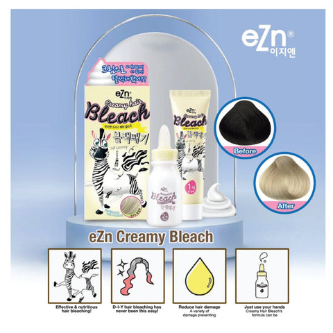 Buy Hair Coloring Products Singapore - eZn Creamy Hair Bleach - Easy hair bleach application