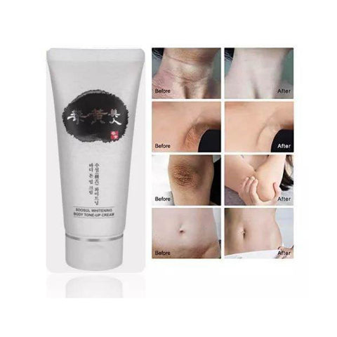 Buy whitening cream for dark spot in Singapore - Soosul Whitening Body Tone-Up Cream is perfect for those looking to achieve a brighter and more even skin tone on their body. Apply it regularly to your arms, legs, and other areas that need a little extra care and attention.